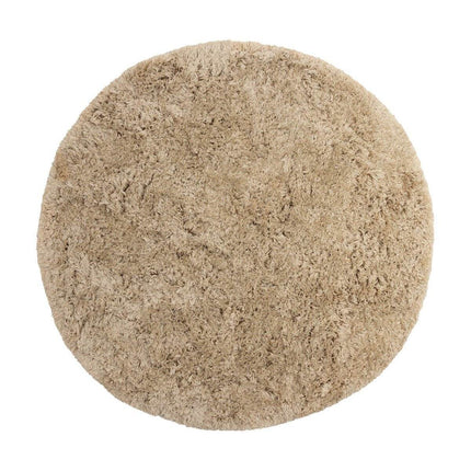 Rond Hoogpolig Vloerkleed Pilo Beige Polyester Interieur05 - Vloerkledenloods