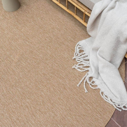 Rond Jute buitenkleed Naturel Uni - Vloerkledenloods