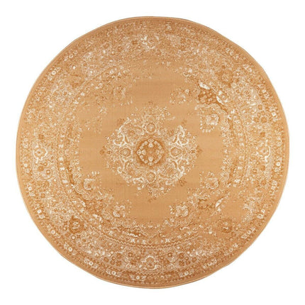 Rond Vintage Vloerkleed Keshan Cognac/Bruin - Vloerkledenloods