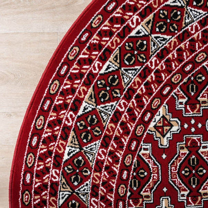 Rond vintage vloerkleed Marad Rood Interieur 05 - Vloerkledenloods