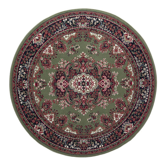 Rond Vintage vloerkleed Nain Perzisch Groen - Vloerkledenloods