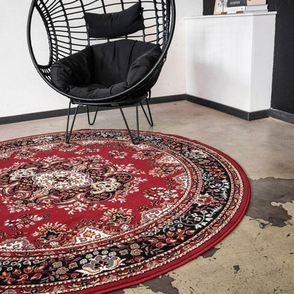 Rond Vintage vloerkleed Nain Perzisch Rood - Vloerkledenloods