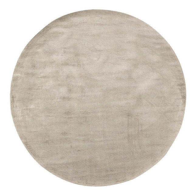 Rond Vloerkleed Felva Viscose Silk Silver - Vloerkledenloods