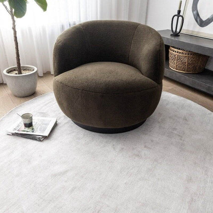 Rond Vloerkleed Felva Viscose Silk Silver - Vloerkledenloods