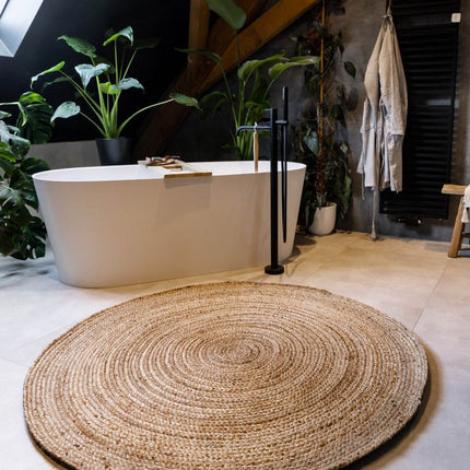 Rond vloerkleed Jute Naturel - Vloerkledenloods