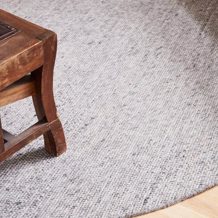 Rond vloerkleed wollen Antraciet - Cobble Stone - Vloerkledenloods