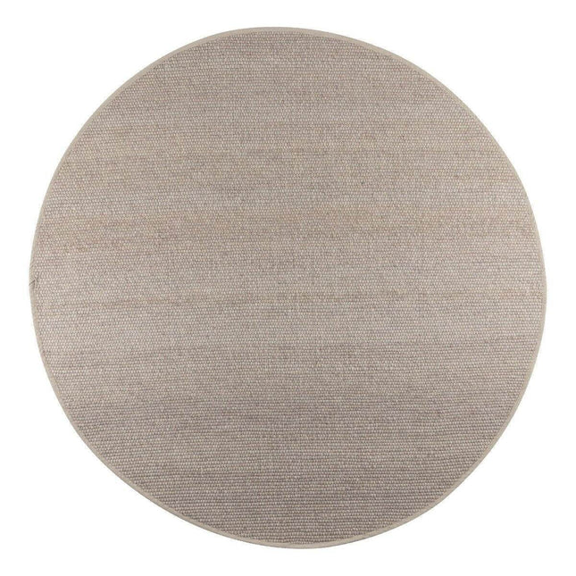 Rond Wollen Vloerkleed Grijs/Beige Vik - Vloerkledenloods