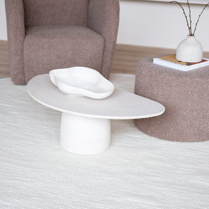 Rond Wollen Vloerkleed wit Vik - Vloerkledenloods