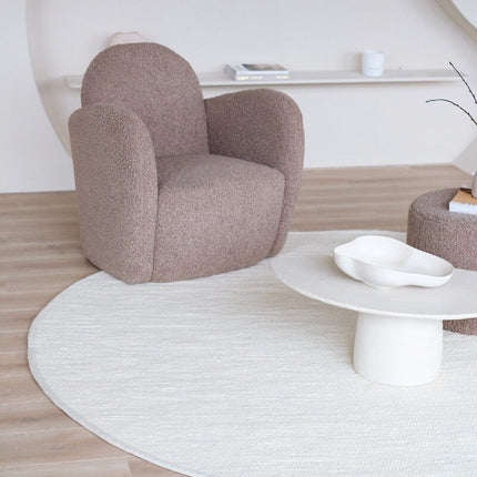 Rond Wollen Vloerkleed wit Vik - Vloerkledenloods