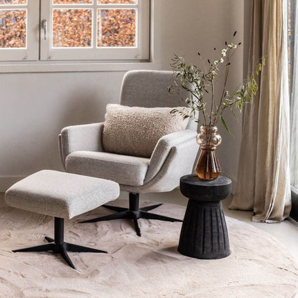 Rond Zacht Hoogpolig Vloerkleed Lux Beige / Taupe - Vloerkledenloods