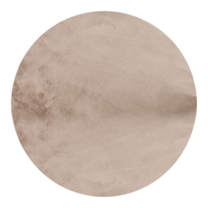 Rond Zacht Hoogpolig Vloerkleed Lux Beige / Taupe - Vloerkledenloods