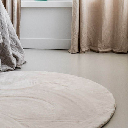 Rond Zacht Hoogpolig Vloerkleed Lux Creme - Vloerkledenloods