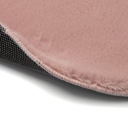Rond Zacht Hoogpolig Vloerkleed Lux Oud Roze - Vloerkledenloods