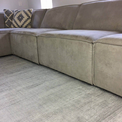 Velours Vloerkleed Grijs/Zilver – Velvet Loom - Vloerkledenloods