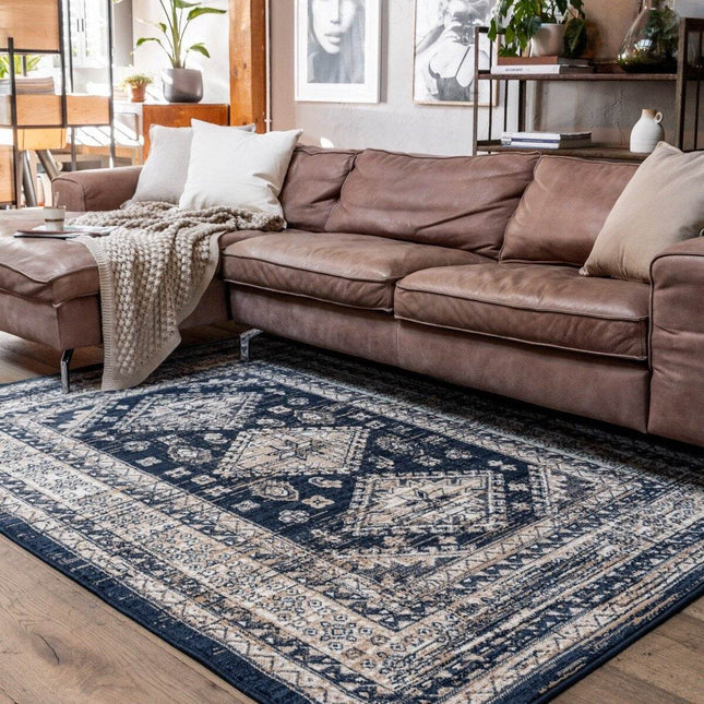 Vintage Vloerkleed Aila Blauw - Vloerkledenloods