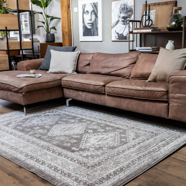 Vintage Vloerkleed Aila Taupe - Vloerkledenloods