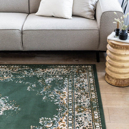 Vintage Vloerkleed Keshan Groen - Vloerkledenloods