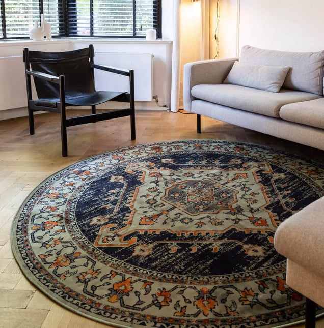 Vintage Vloerkleed Tokat Groen/Blauw - Tier - Vloerkledenloods