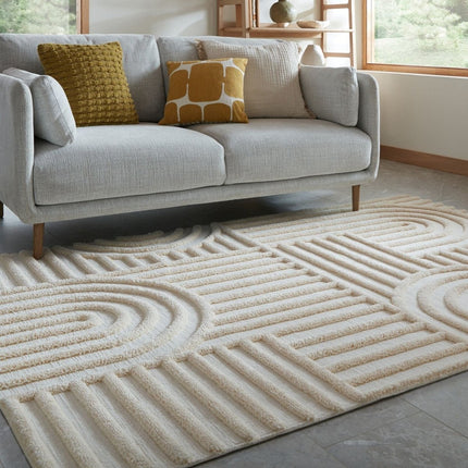 Vloerkleden - Flair Rugs vloerkleed Elara Crème - Vloerkledenloods