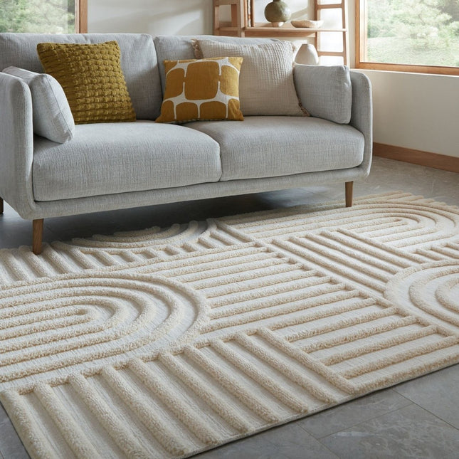Vloerkleden - Flair Rugs vloerkleed Elara Crème - Vloerkledenloods
