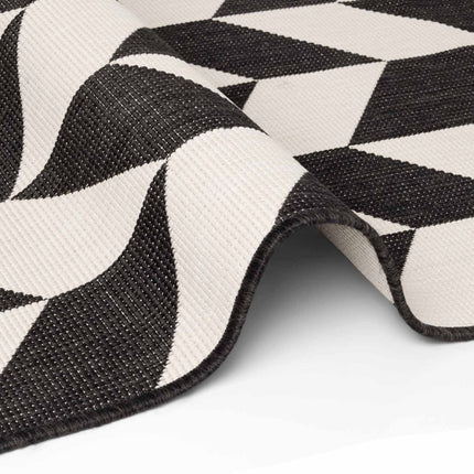 Vloerkleden - Ted Baker Haringey buitenkleed Terrick Zwart/Wit - Vloerkledenloods