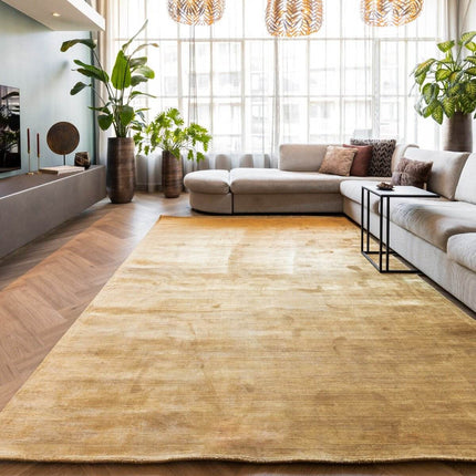 Vloerkleed Felva Viscose Silk Goud - Vloerkledenloods