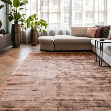 Vloerkleed Felva Viscose Silk Roest - Vloerkledenloods