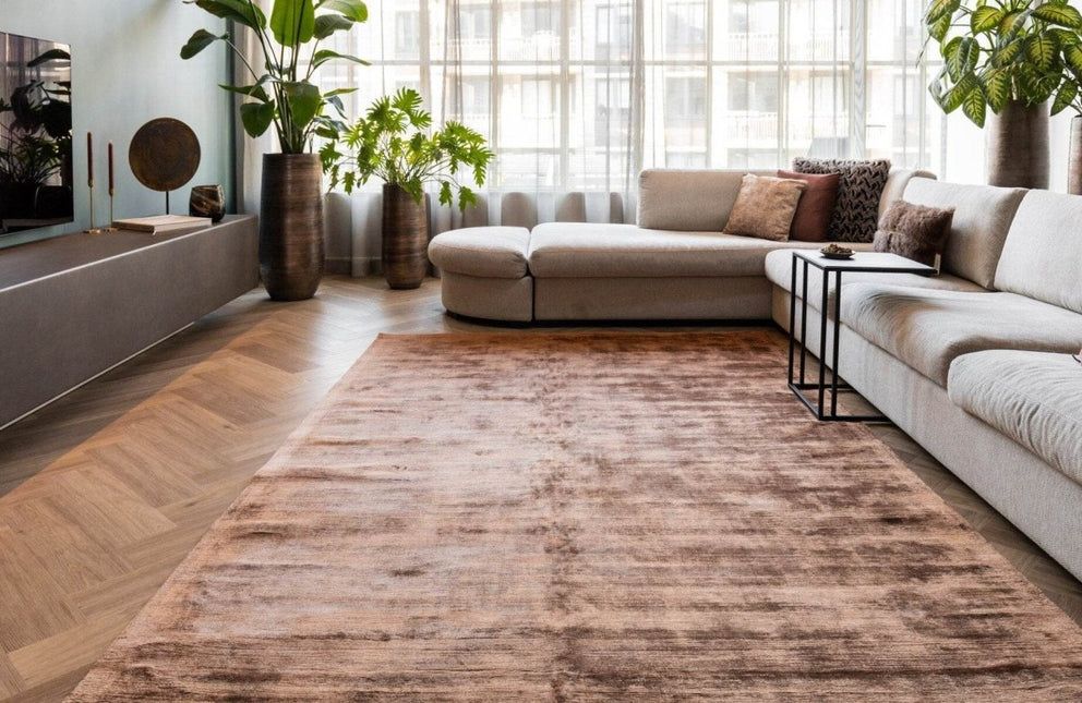 Vloerkleed Felva Viscose Silk Roest - Vloerkledenloods