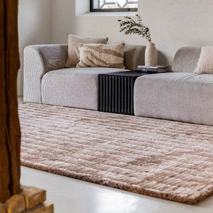 Vloerkleed Rectangle Bruin/Wit - Vloerkledenloods