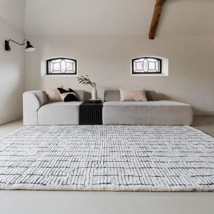 Vloerkleed Rectangle Creme wit/Zwart - Vloerkledenloods