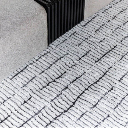 Vloerkleed Rectangle Creme wit/Zwart - Vloerkledenloods