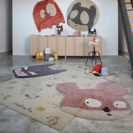 Wasbare vloerkleden - Lorena Canals wasbaar vloerkleed Miss Mighty Mouse - Vloerkledenloods