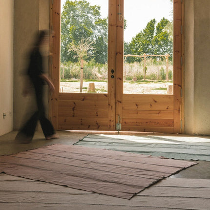 Wasbare vloerkleden - Lorena Canals wasbaar vloerkleed Stonewashed Duck Groen - Vloerkledenloods