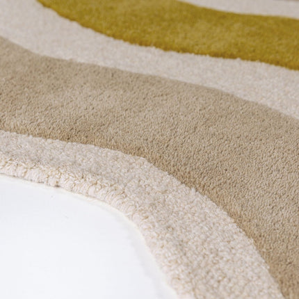 Wollen lopers - Flair Rugs wollen loper Cascade Groen - Vloerkledenloods