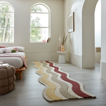 Wollen lopers - Flair Rugs wollen loper Cascade Mulberry - Vloerkledenloods