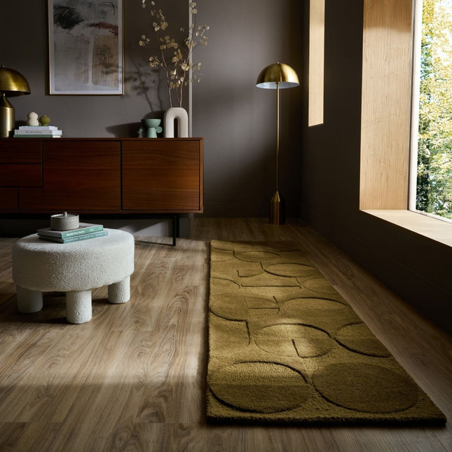 Wollen lopers - Flair Rugs wollen loper Gigi Olive - Vloerkledenloods