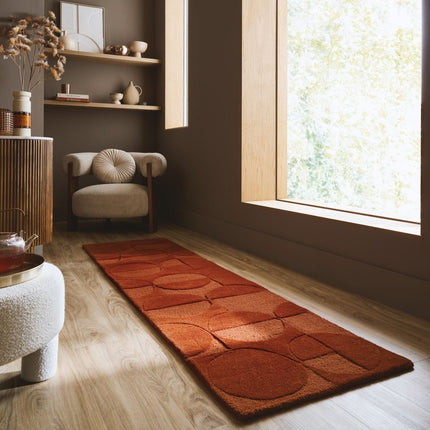 Wollen lopers - Flair Rugs wollen loper Gigi Terracotta - Vloerkledenloods
