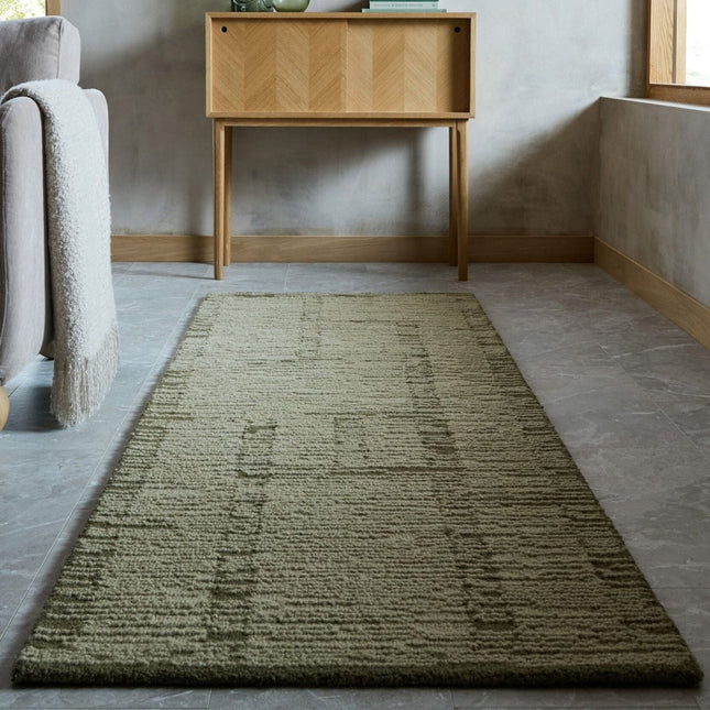 Wollen lopers - Flair Rugs wollen loper Harris Modula Pistachio - Vloerkledenloods