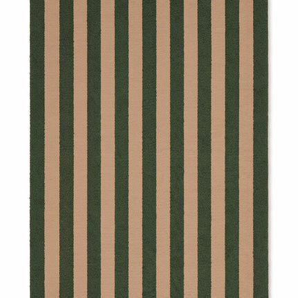 Wollen Lopers - Lorena Canals Cabana Lines wollen loper Stripes Duck Green/Roze - Vloerkledenloods