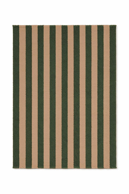 Wollen Lopers - Lorena Canals Cabana Lines wollen loper Stripes Duck Green/Roze - Vloerkledenloods