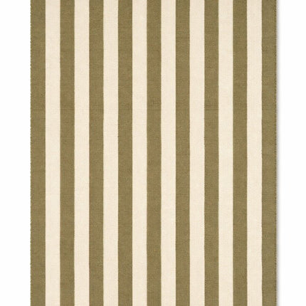 Wollen Lopers - Lorena Canals Cabana Lines wollen loper Stripes Naturel/Kaki - Vloerkledenloods