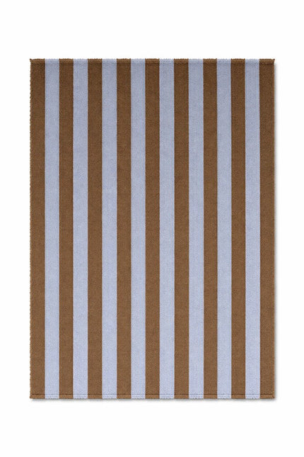 Wollen Lopers - Lorena Canals Cabana Lines wollen loper Stripes Walnut/Anil - Vloerkledenloods