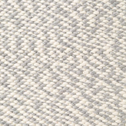 Wollen vloerkleden - Elle Decoration Lyon rond wollen vloerkleed Beans Naturel Crème/Grijs - Vloerkledenloods