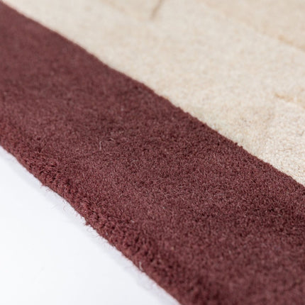 Wollen vloerkleden - Flair Rugs wollen vloerkleed Apex Border Burgundy - Vloerkledenloods