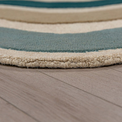Wollen vloerkleden - Flair Rugs wollen vloerkleed Cascade Blauw - Vloerkledenloods