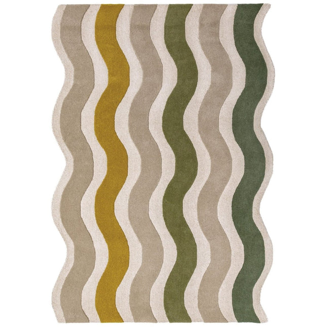 Wollen vloerkleden - Flair Rugs wollen vloerkleed Cascade Groen - Vloerkledenloods