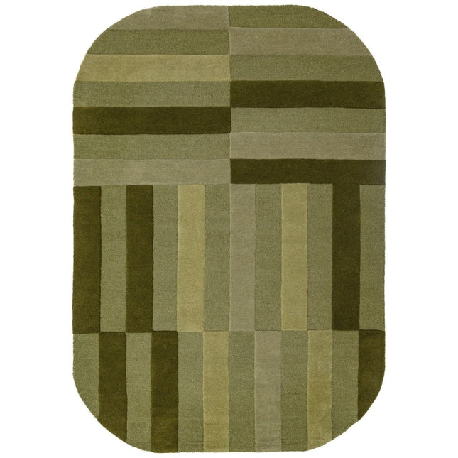 Wollen vloerkleden - Flair Rugs wollen vloerkleed Eldon Groen - Vloerkledenloods