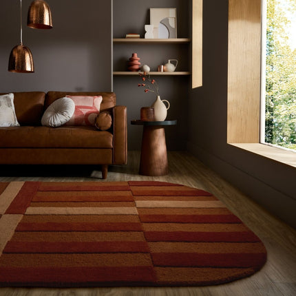 Wollen vloerkleden - Flair Rugs wollen vloerkleed Eldon Terracotta - Vloerkledenloods