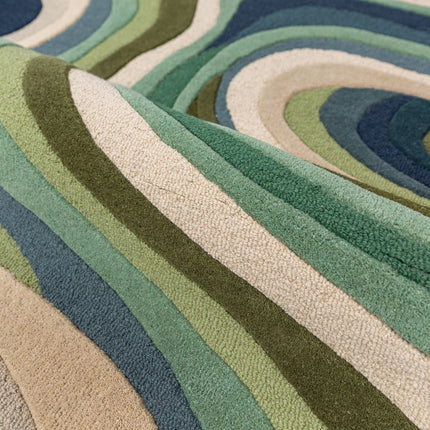 Wollen vloerkleden - Flair Rugs wollen vloerkleed Envy Groen - Vloerkledenloods