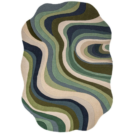 Wollen vloerkleden - Flair Rugs wollen vloerkleed Envy Groen - Vloerkledenloods